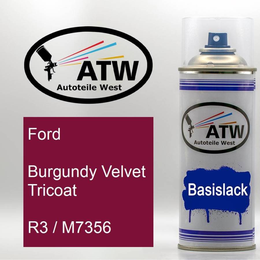 Ford, Burgundy Velvet Tricoat, R3 / M7356: 400ml Sprühdose, von ATW Autoteile West.